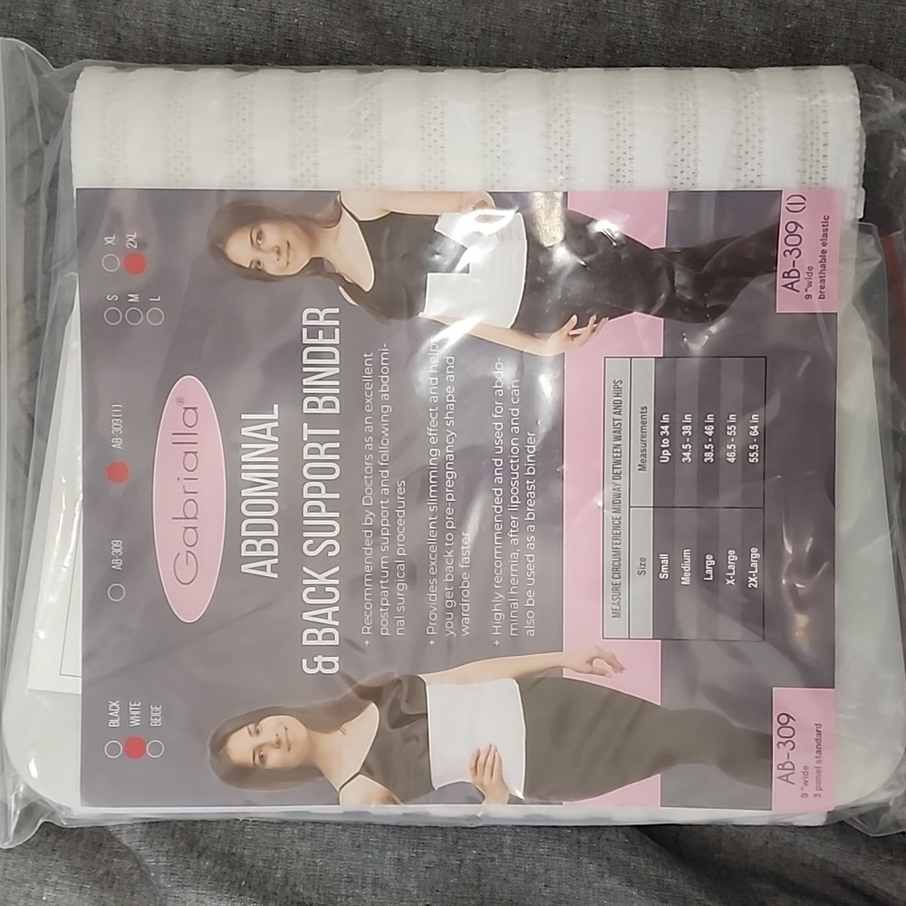 Gabrialla Abdominal and back support binder. Size 2XL. NWT.